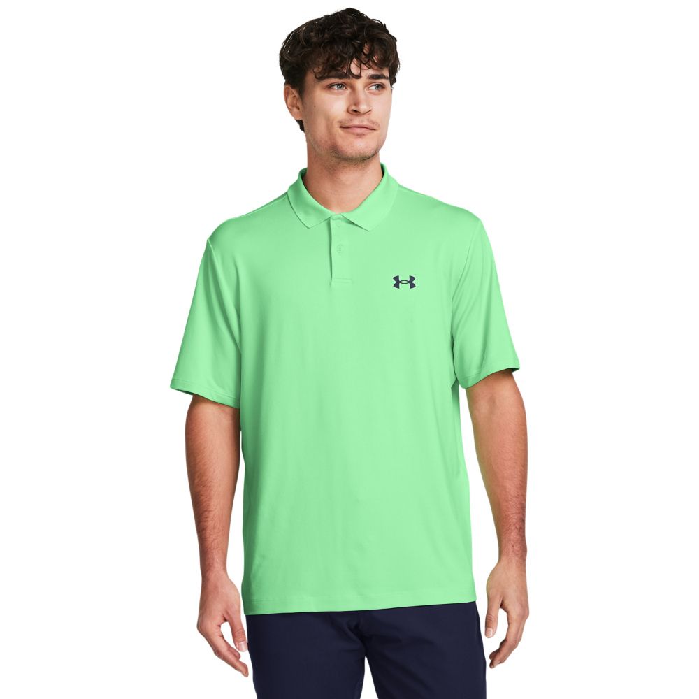 Under Armour Performance 3.0 Golf Polo Shirt 1377374-350 Matrix Green / Midnight Navy 350 M 