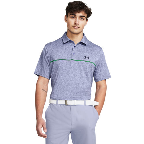 Under Armour UA Playoff 3.0 Stripe Golf Polo Shirt 1378676-539 Celeste / Vapor Green / Starlight 539 M 