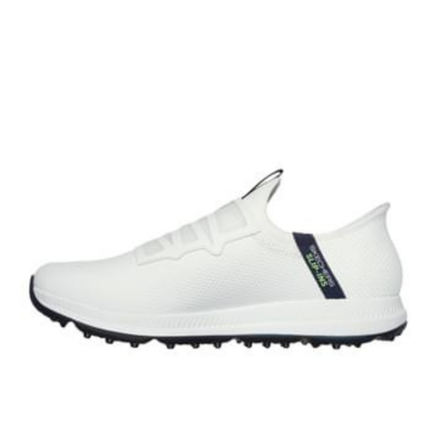 Skechers Go Golf Elite 5 Slip In Spikeless Golf Shoes 214066 White Navy + Free Gift   