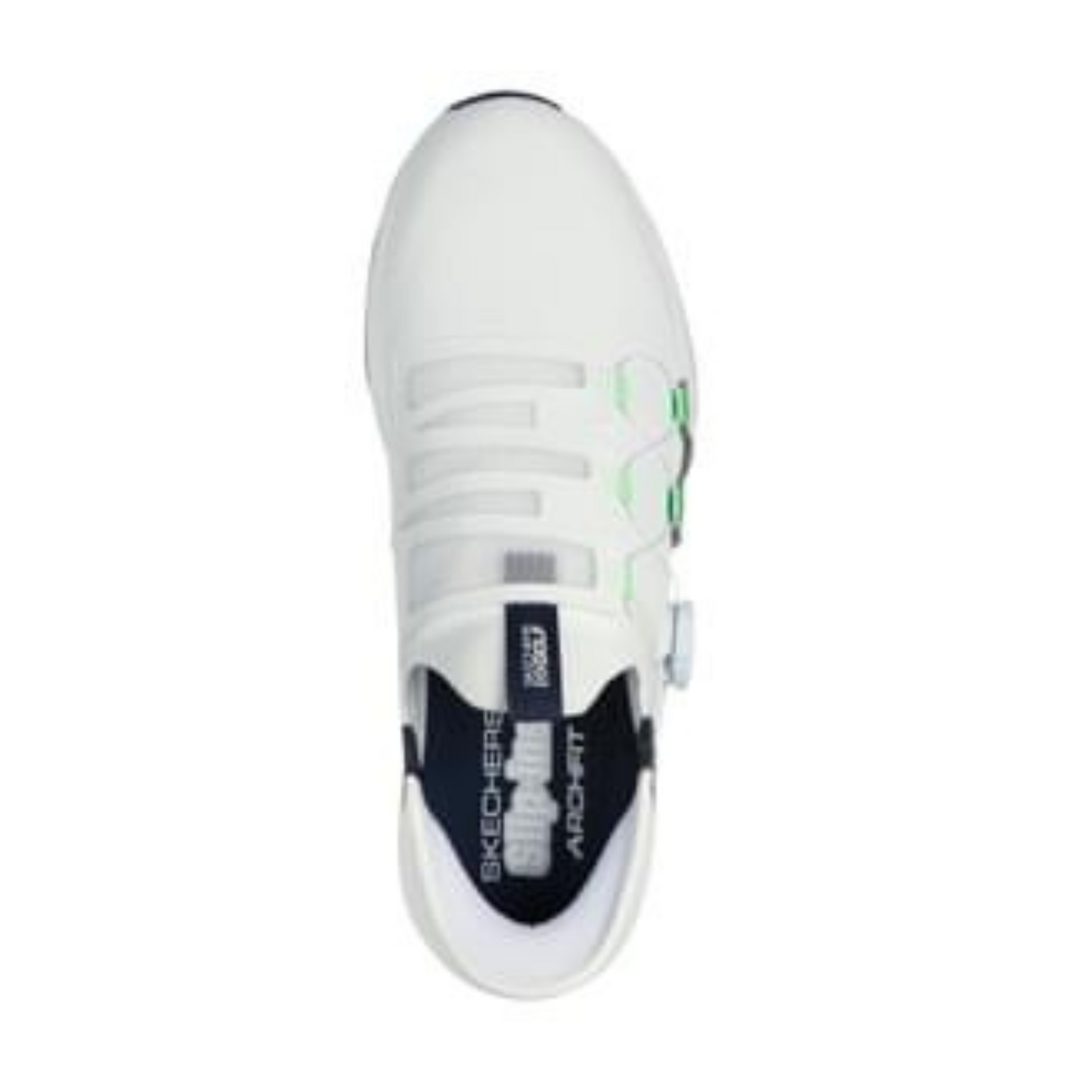 Skechers Go Golf Elite 5 Slip In Spikeless Golf Shoes 214066 White Navy + Free Gift   