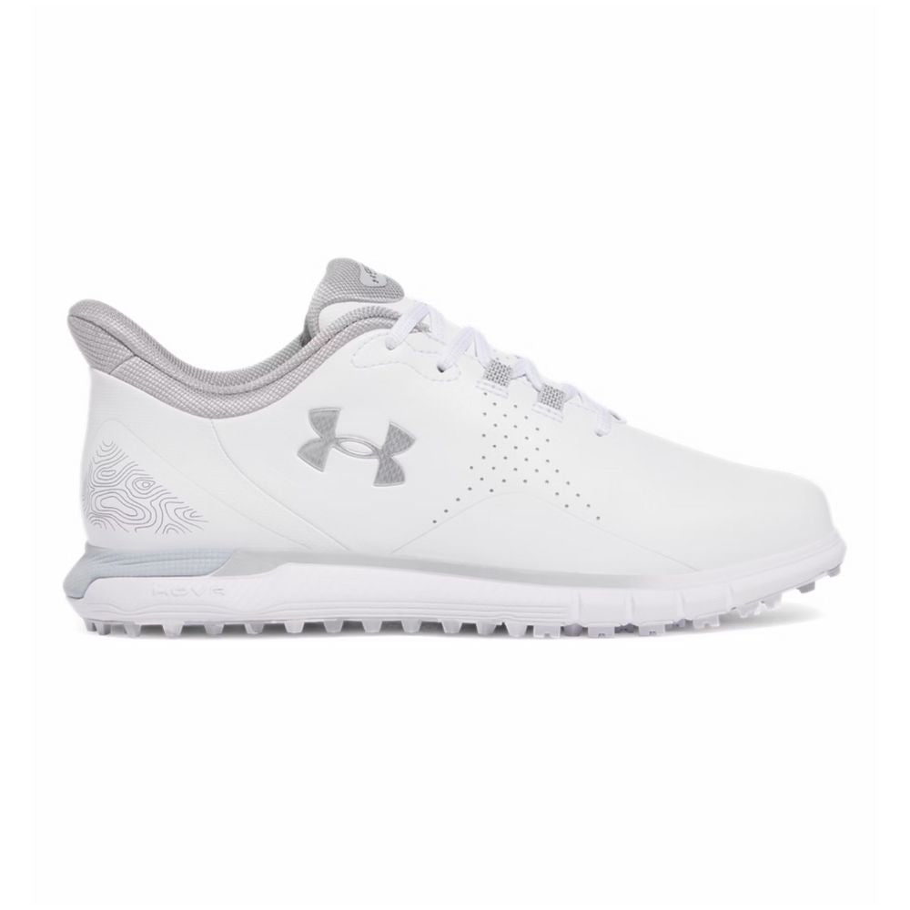 Men Sz 8.5 Under Armour Golf Shoes Drive Fade Spikeless White Silver 3026922-102 Under Armour Men main image 4