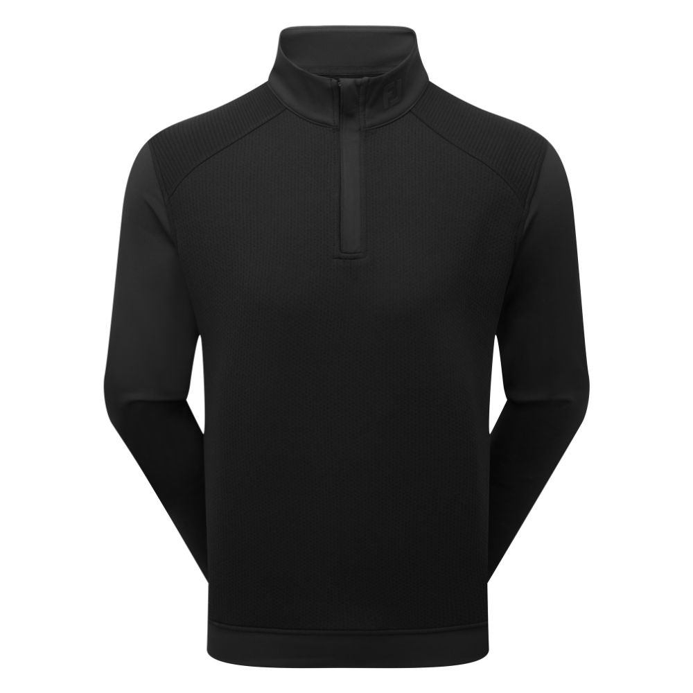 FootJoy ThermoSeries Ottoman Golf Midlayer Pullover Top 2025 - 37837 Black M