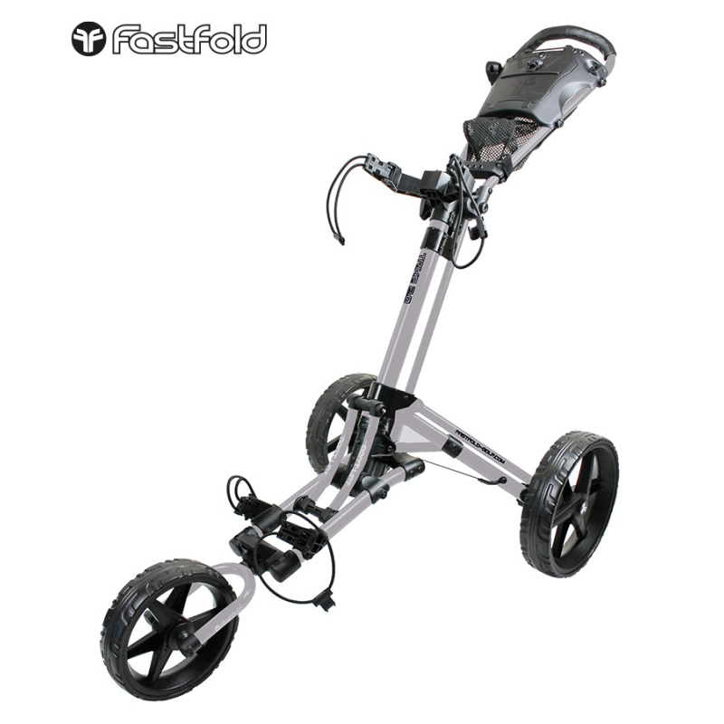 FastFold Trike 2.0 3 Wheel Golf Push Trolley Silver/Black