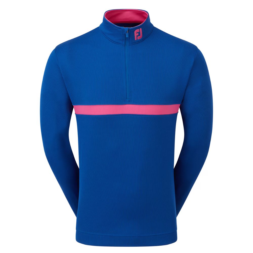 Footjoy Junior Colourblock Chillouy Golf Pullover - Blue Footjoy Junior Colourblock Chillouy Golf Pullover - Blue