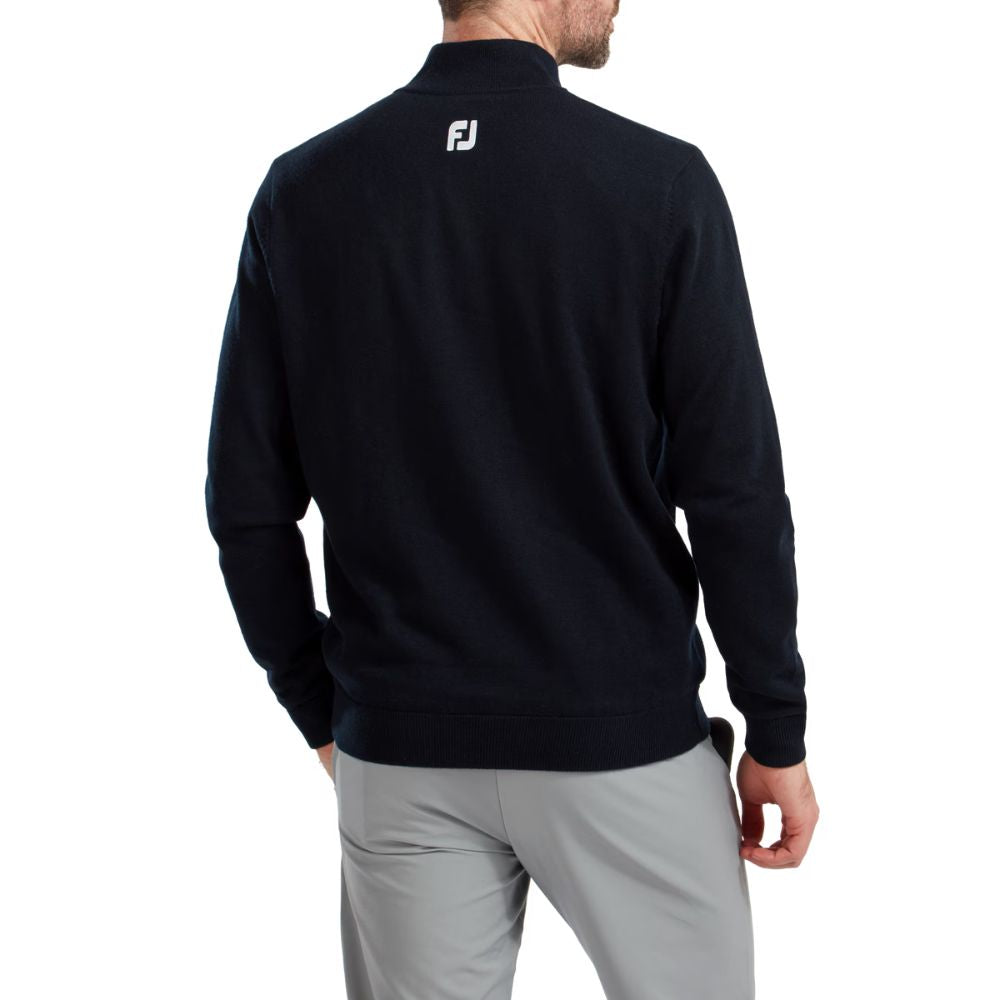 Footjoy Essentials Woolblend 1/2 Zip Lined Mens Golf Midlayer Top - 90210