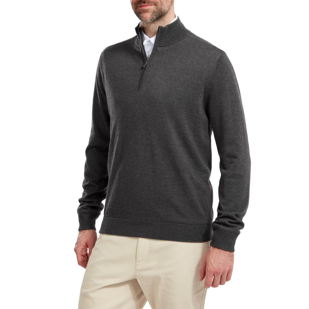 FootJoy Essentials Woolblend 1/2 Zip Lined Mens Golf Midlayer Top - 90212