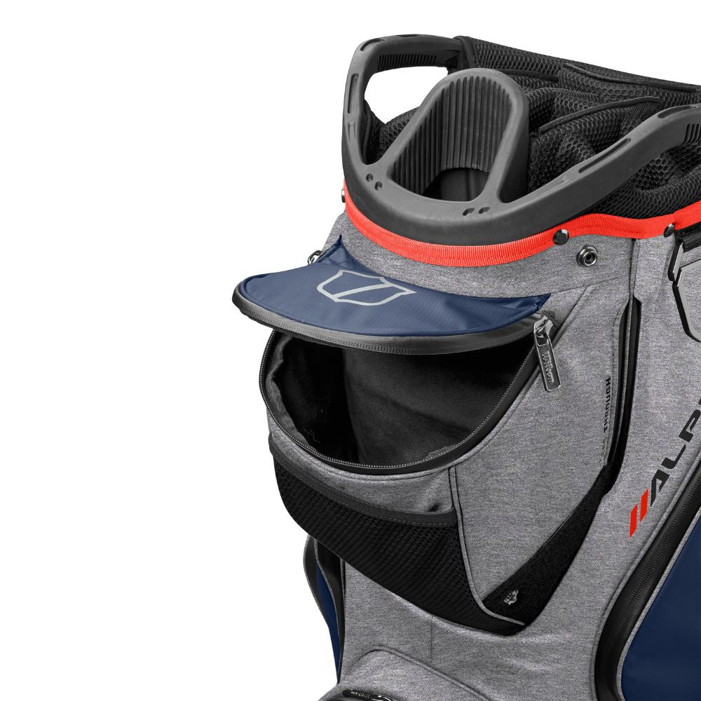 Wilson Golf Alpine Dry Cart Bag 2025 - Grey / Navy / Red