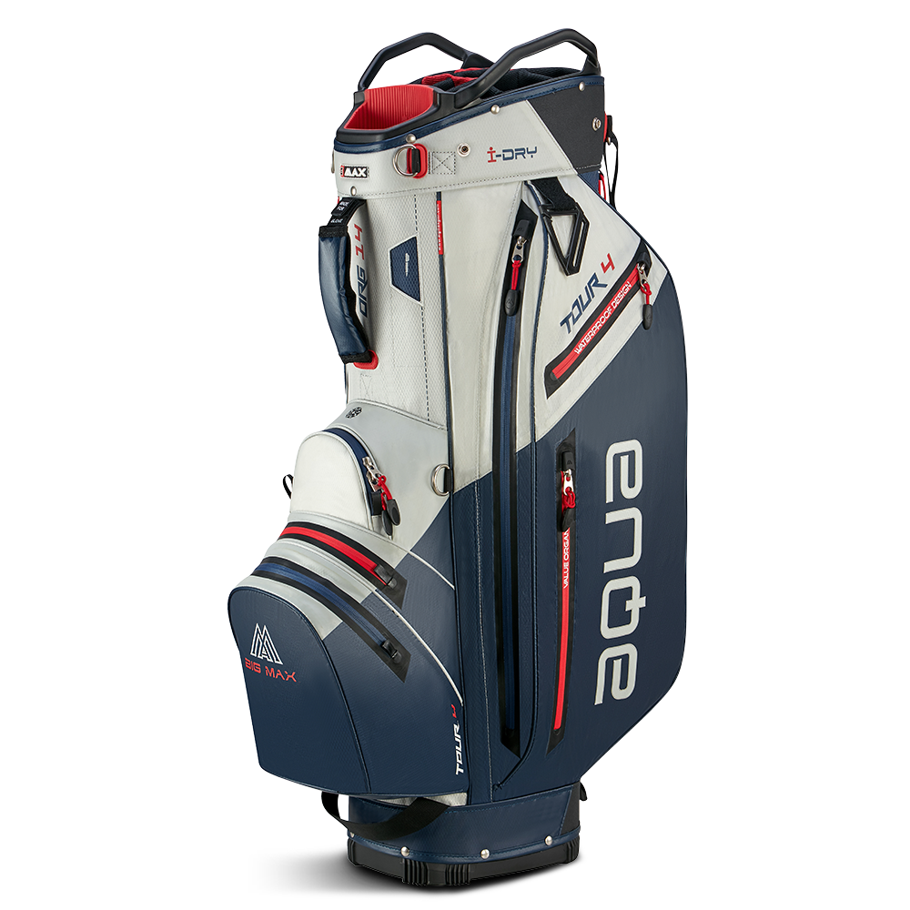 Big Max Aqua Tour 4 Golf Cart Bag 2024 - Off White Navy Red Off White / Navy / Red  