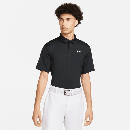 Nike Golf Dri-FIT Tour Solid Polo Shirt DR5298 - 010 Black / White 010 M 
