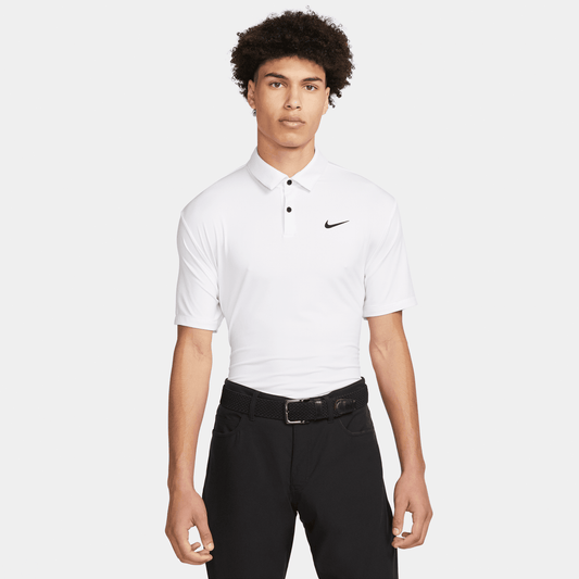 Nike Golf Dri-FIT Tour Solid Polo Shirt DR5298 - 100 White / Black 100 M 
