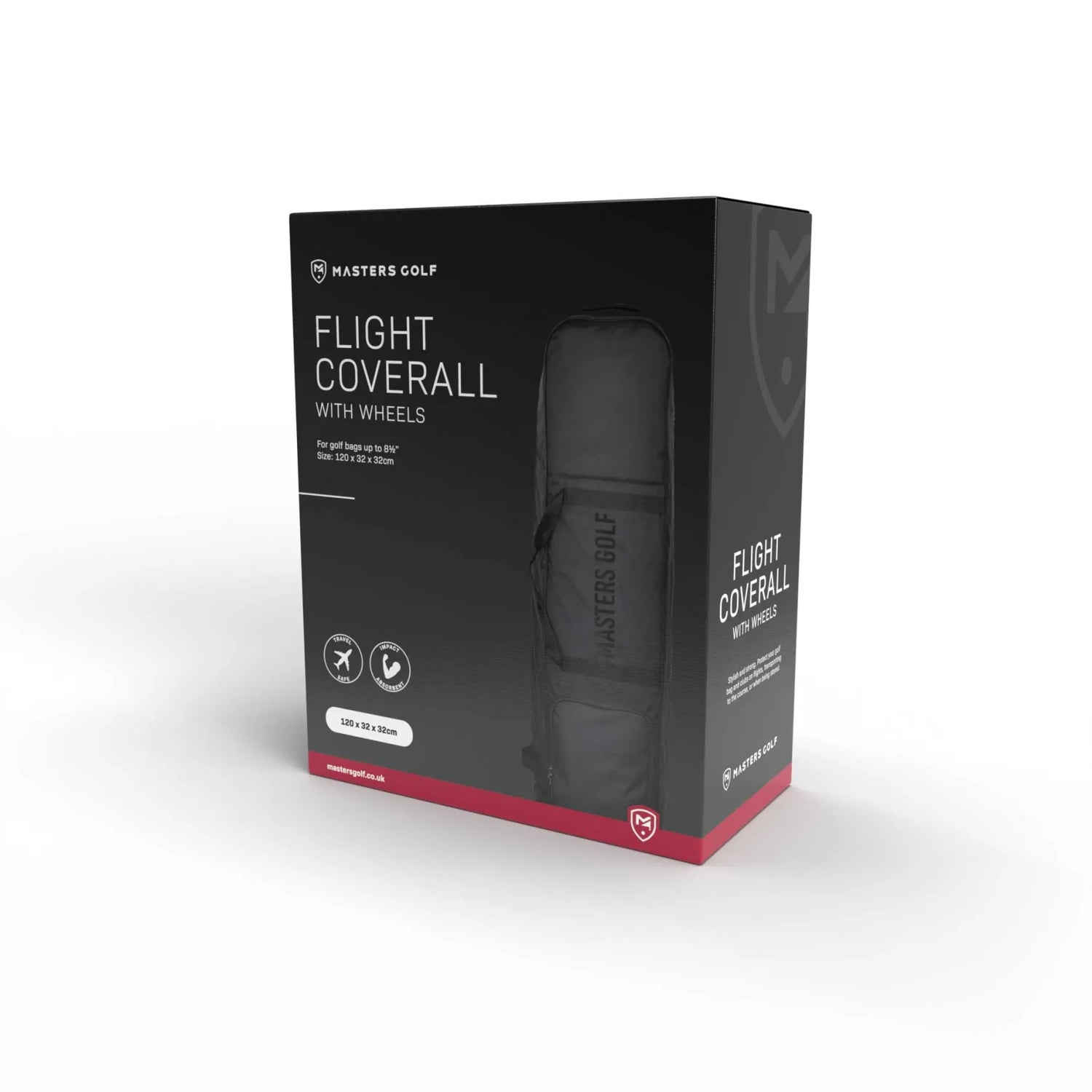 Masters Golf Wheeled Flight Travel Cover Bag - Black