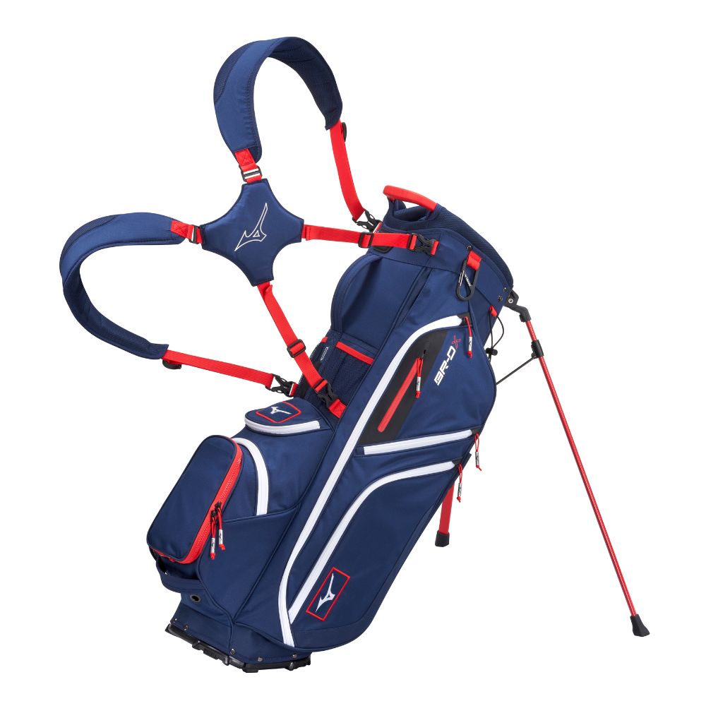 Mizuno BR-DX 25 Hybrid Stand Bag 2025 - Navy / Red Navy Red