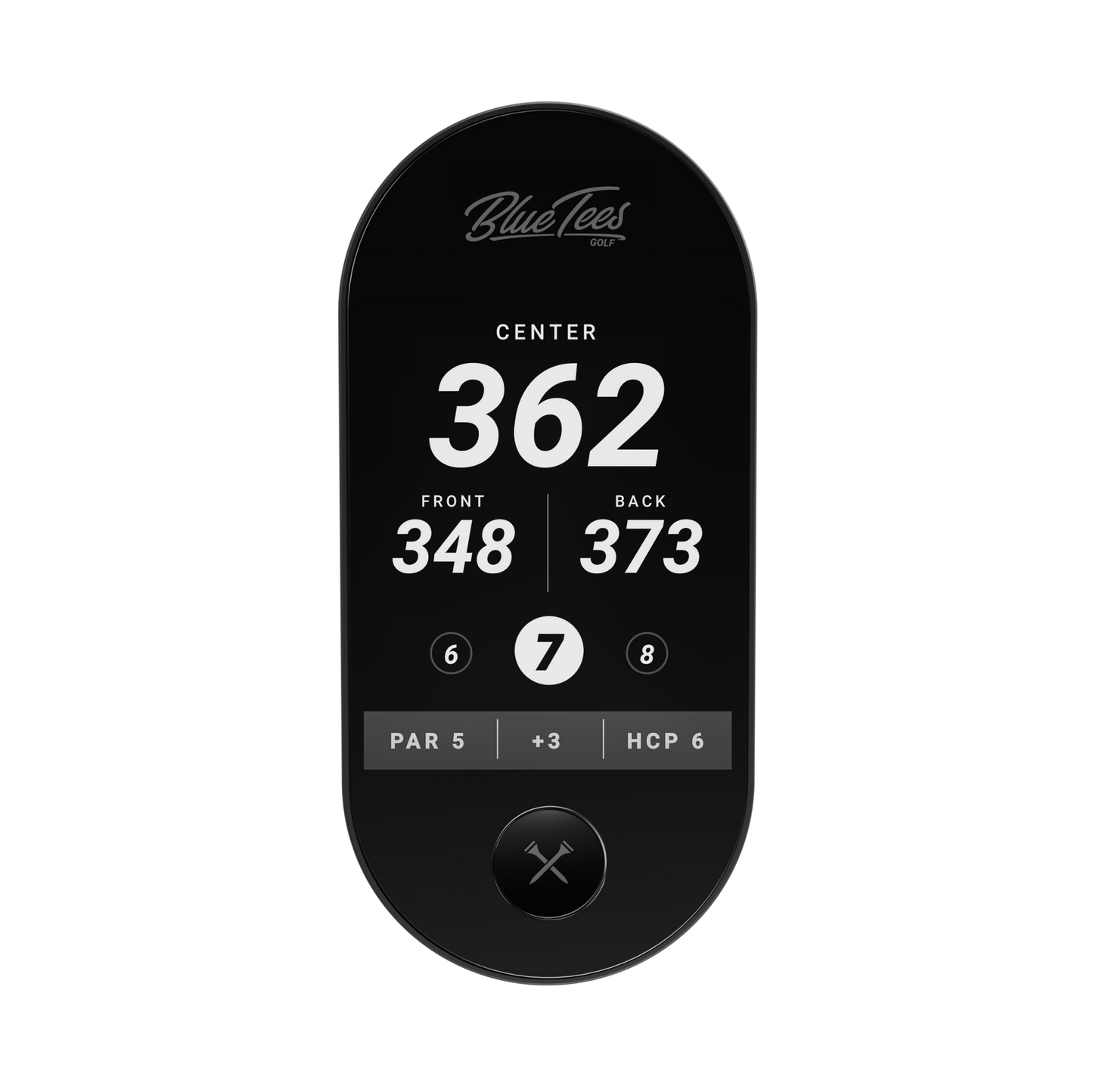 Blue Tees Ringer Handheld Golf GPS Device Black