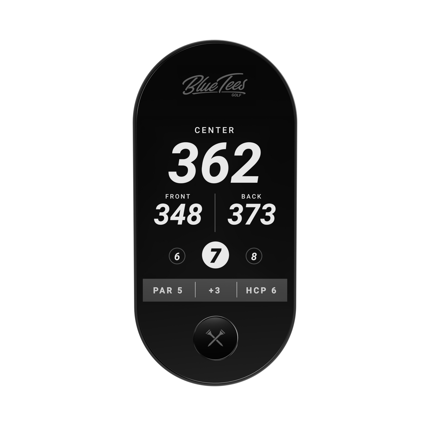 Blue Tees Ringer Handheld Golf GPS Device Black