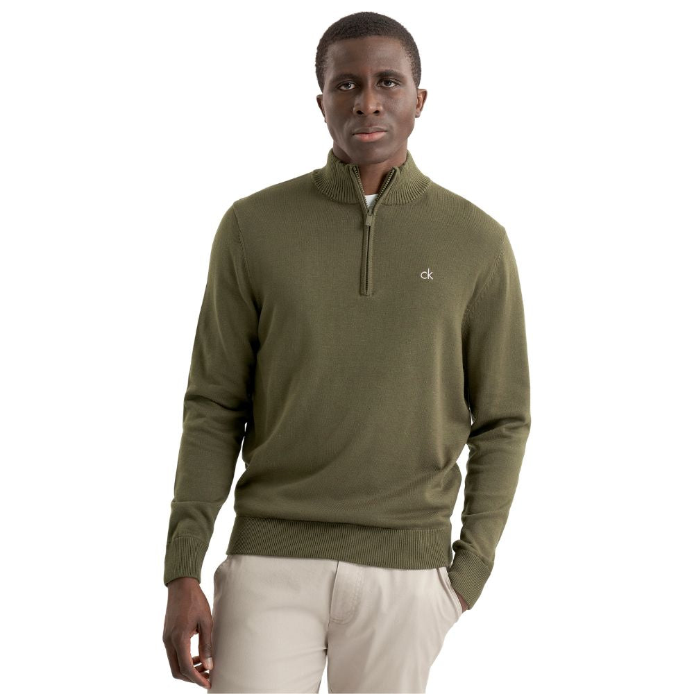 Calvin Klein Avenue 1/2 Zip Golf Top 2026 - C10270 Olive