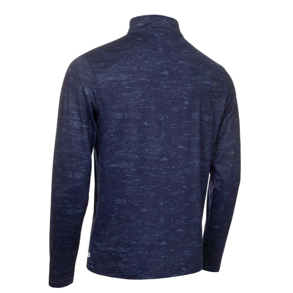 Calvin Klein Newport 1/2 Zip Pullover Golf Top C9924 - Evening Blue Print