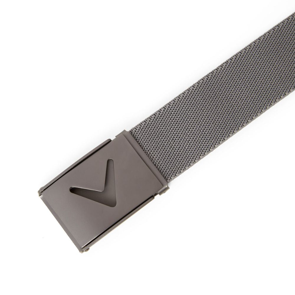 Callaway Golf V-Logo Mens Web Belt CGASE0R3 - Griffin Grey   