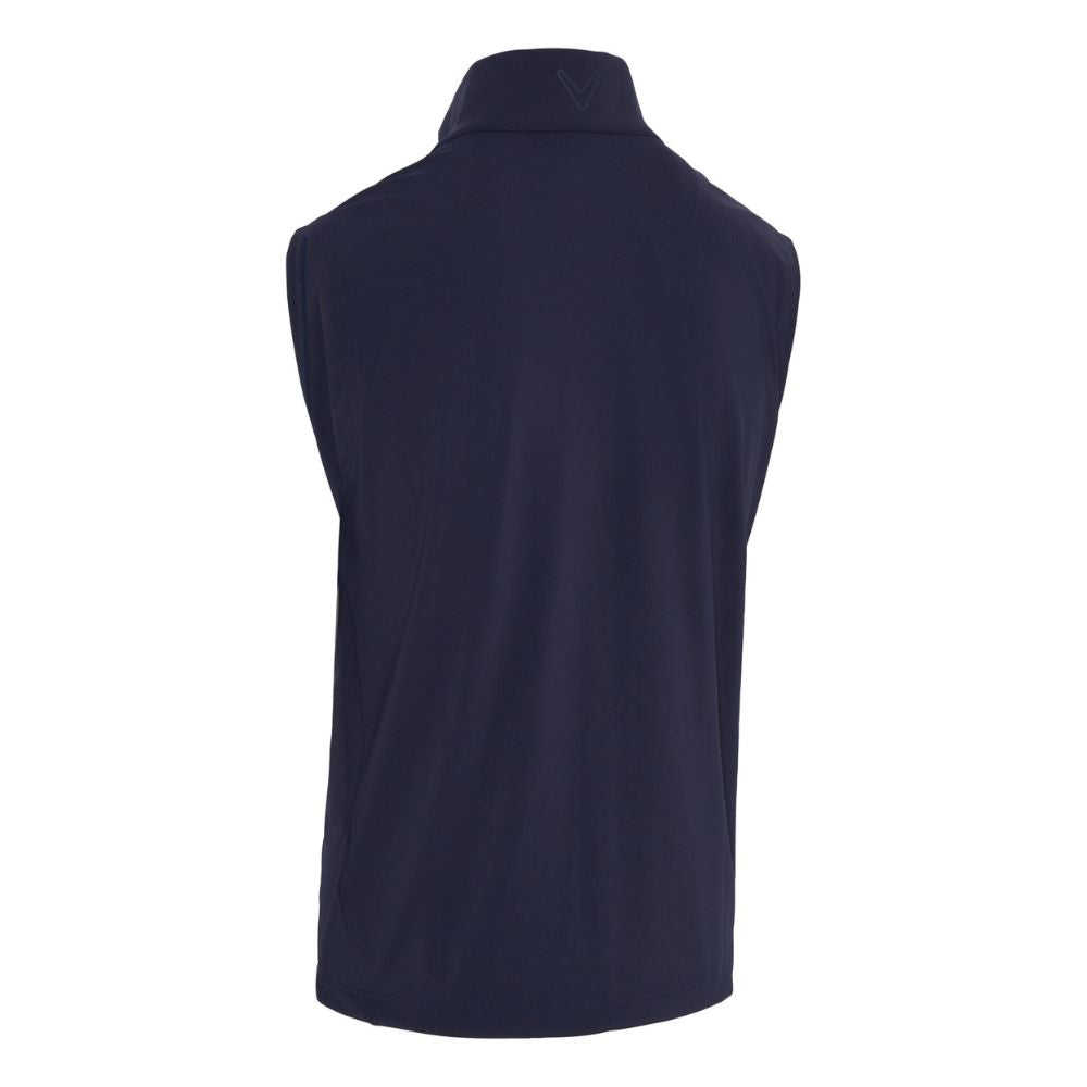 Callaway Mixed Media Full Zip Mens Golf Vest 2025 - Peacoat