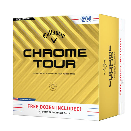 Callaway Golf Chrome Tour Triple Track Golf Balls 2024 - White 4 for 3 Offer White  