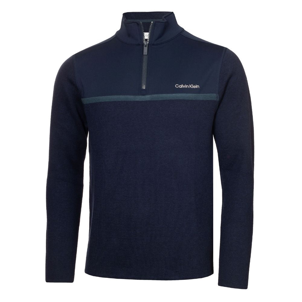 Calvin Klein Padera 1/4 Zip Hybrid Sweater 2024 CKMA24918 - Evening Blue Marl Evening Blue Marl M