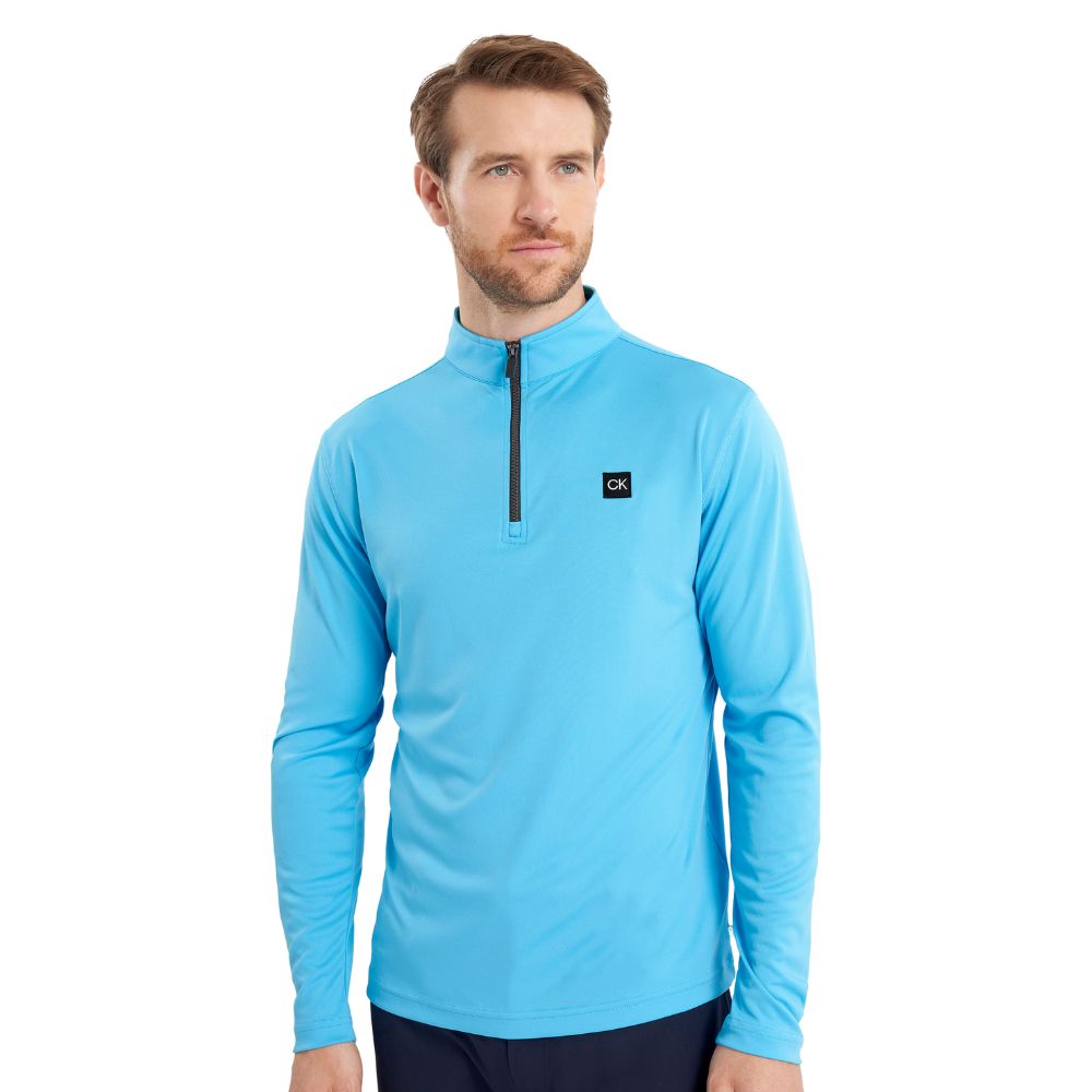 Calvin Klein Westgate 1/2 Zip Golf Pullover Top 2025 CKMS24888 - Aquarius