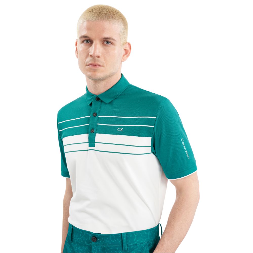 Calvin Klein Pinebrook Golf Polo Shirt 2025 CKMS25937 - White