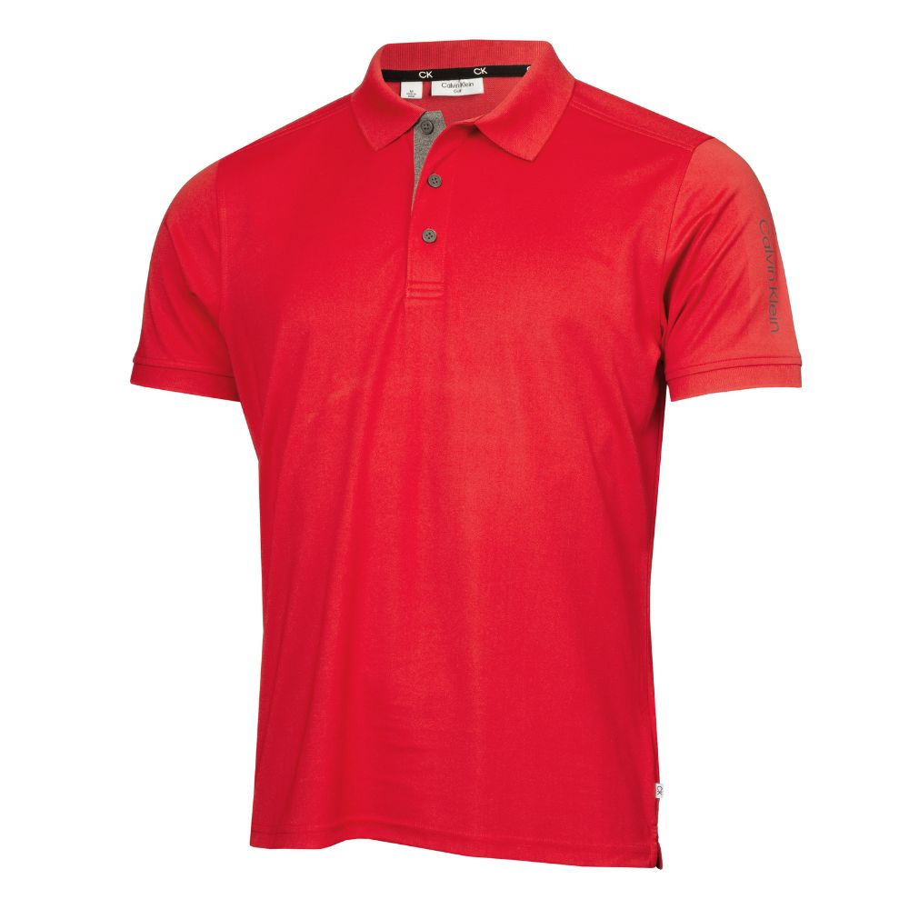 Calvin Klein Club Golf Polo Shirt C9951 - Red Red S