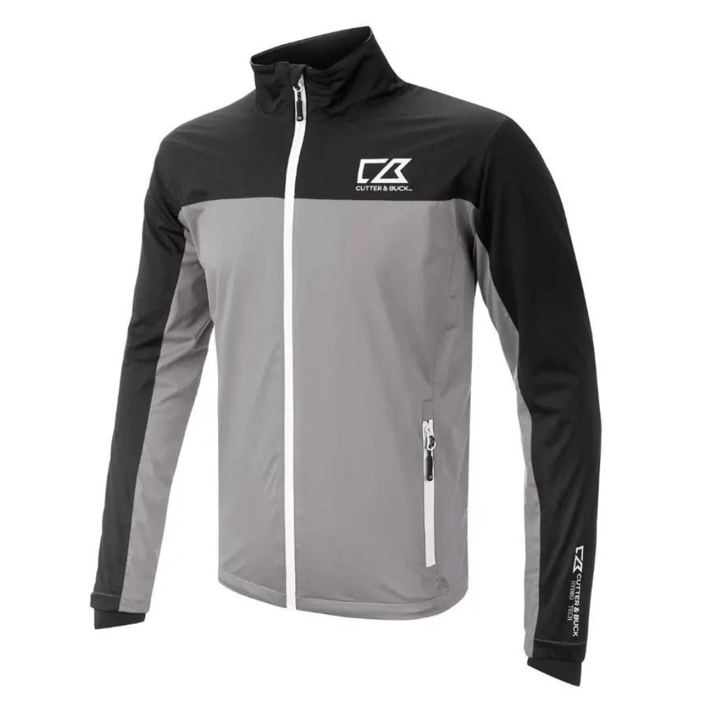 Cutter & Buck Stretch Waterproof Golf Jacket Silver/Black S