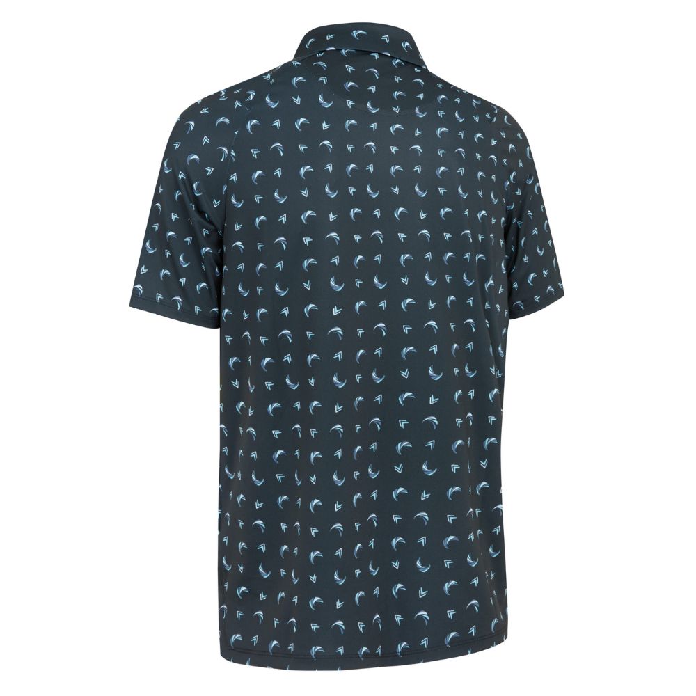 Callaway Abstract Chev Golf Polo Shirt - Caviar