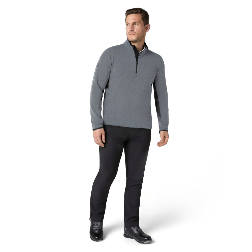 Callaway Blocked 1/4 Zip Mens Golf Pullover 2025 - Concrete