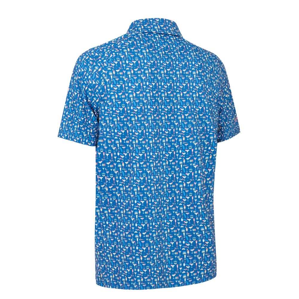 Callaway Cocktail Print Golf Polo Shirt - Galaxy Blue