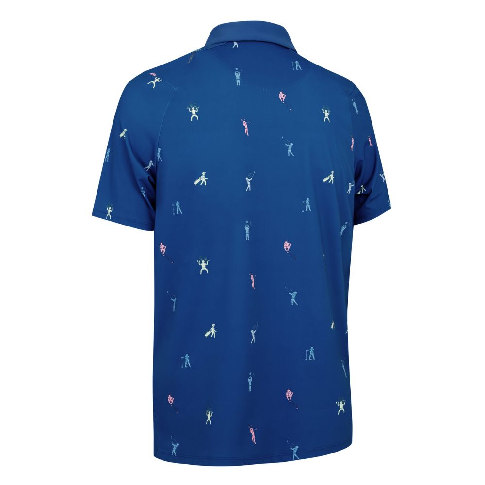 Callaway Time Lapse Print Golf Polo Shirt - Galaxy Blue