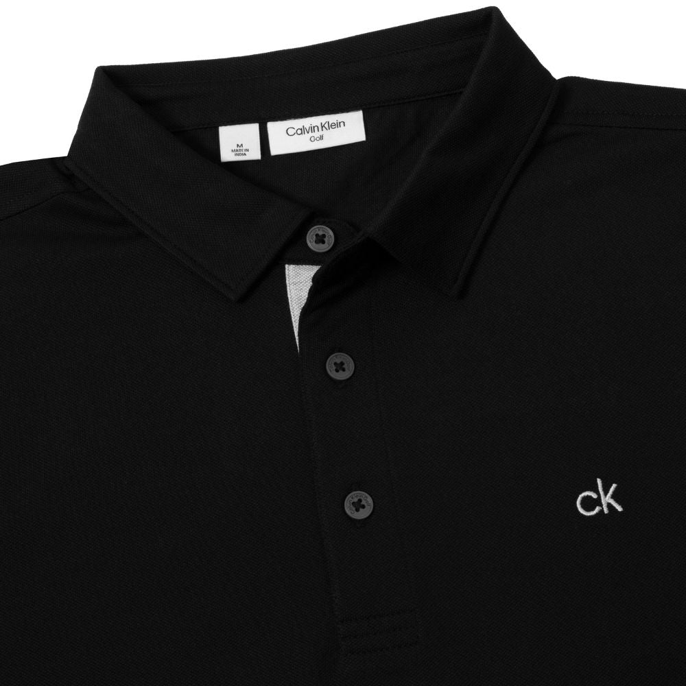 Calvin Klein Bayard Long Sleeve Golf Polo Shirt 2025 - Black