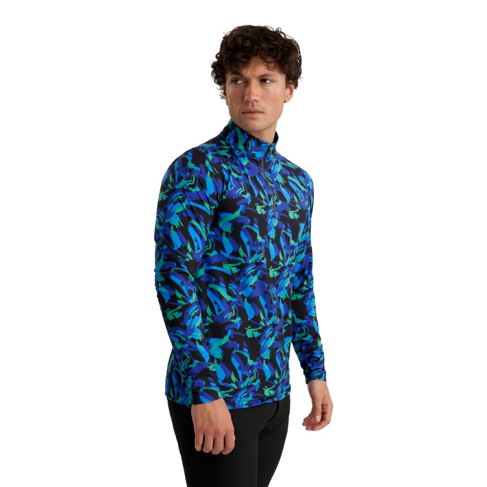 Calvin Klein Newport 1/2 Zip Pullover Golf Top 2025 - Brushstroke Print