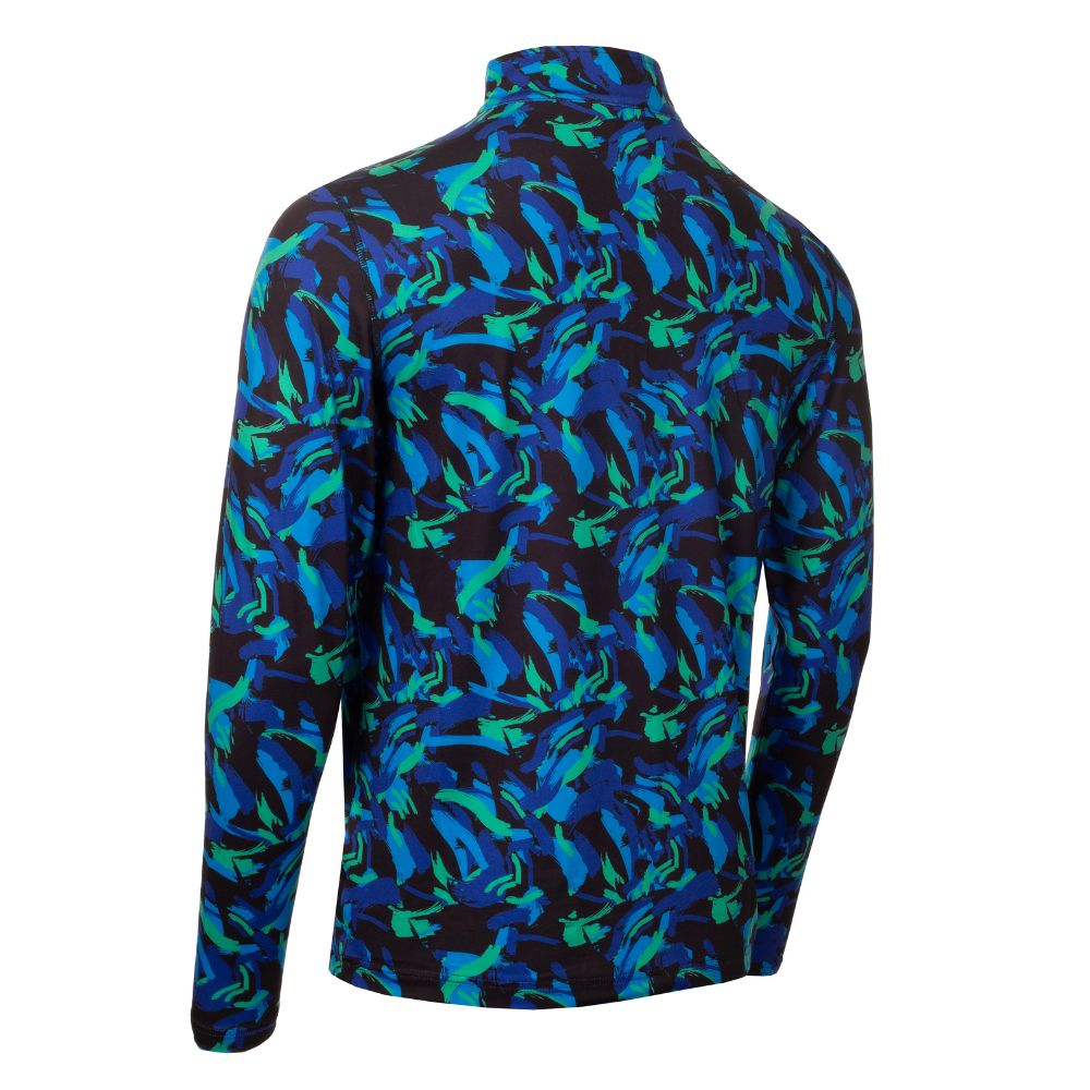 Calvin Klein Newport 1/2 Zip Pullover Golf Top 2025 - Brushstroke Print