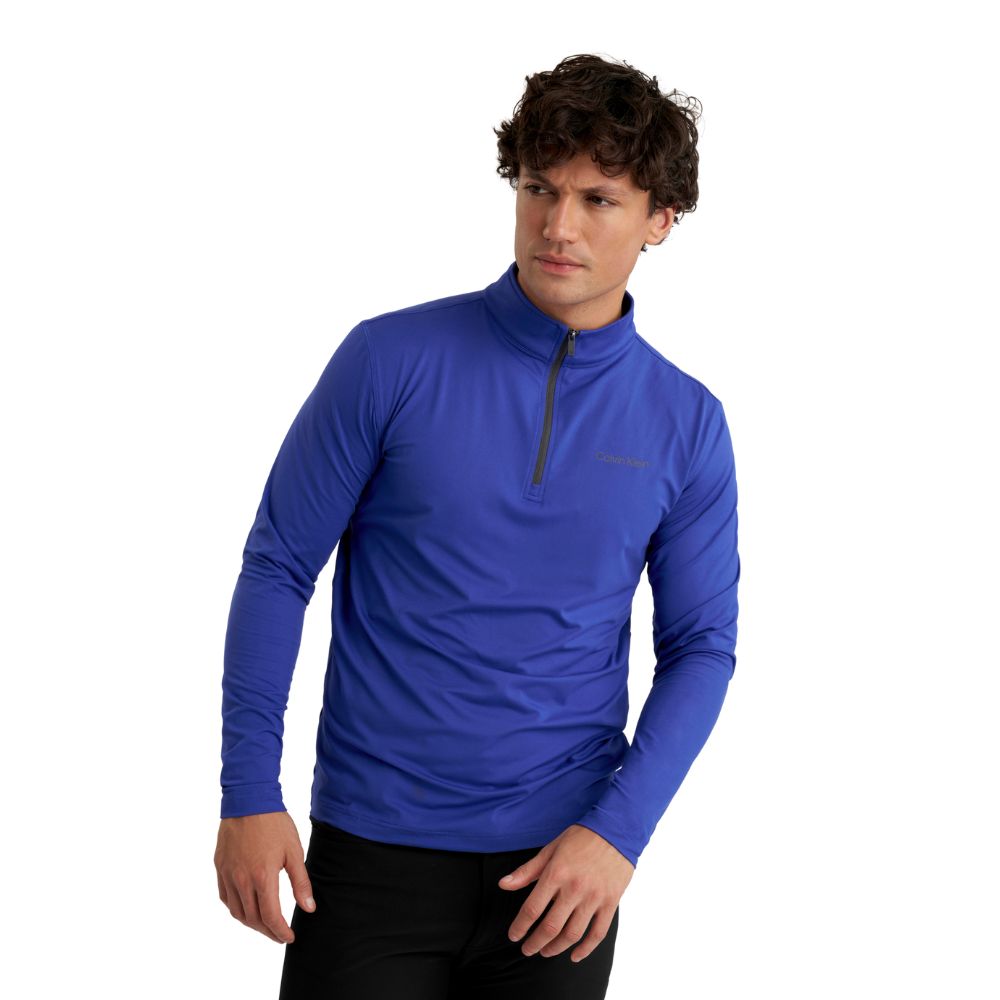 Calvin Klein Newport 1/2 Zip Pullover Golf Top 2025 - French Blue