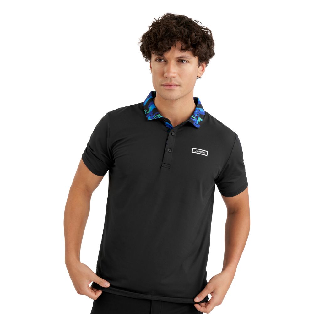 Calvin Klein Seabury Golf Polo Shirt 2025 - Black
