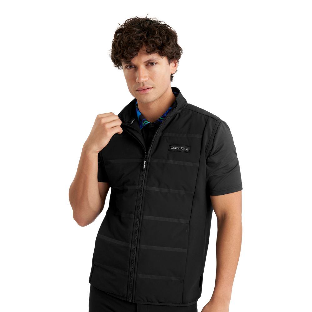 Calvin Klein Houston Hybrid Full Zip Golf Gilet - Black