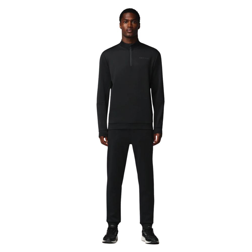 Castore Flex Long Sleeve Golf Quarter Zip Sweatshirt - Black / Gunmetal