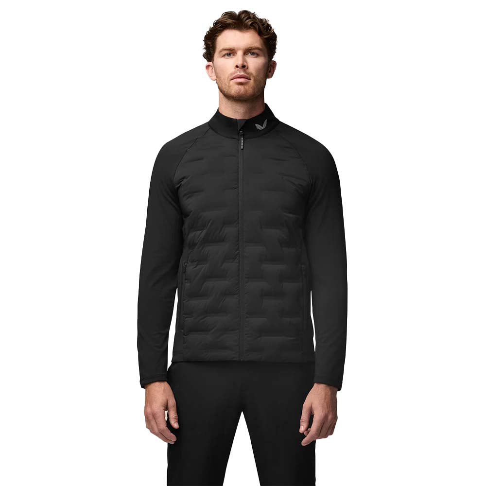 Castore Pinnacle Mens Hybrid Golf Jacket 2025 - Black / Mid Grey