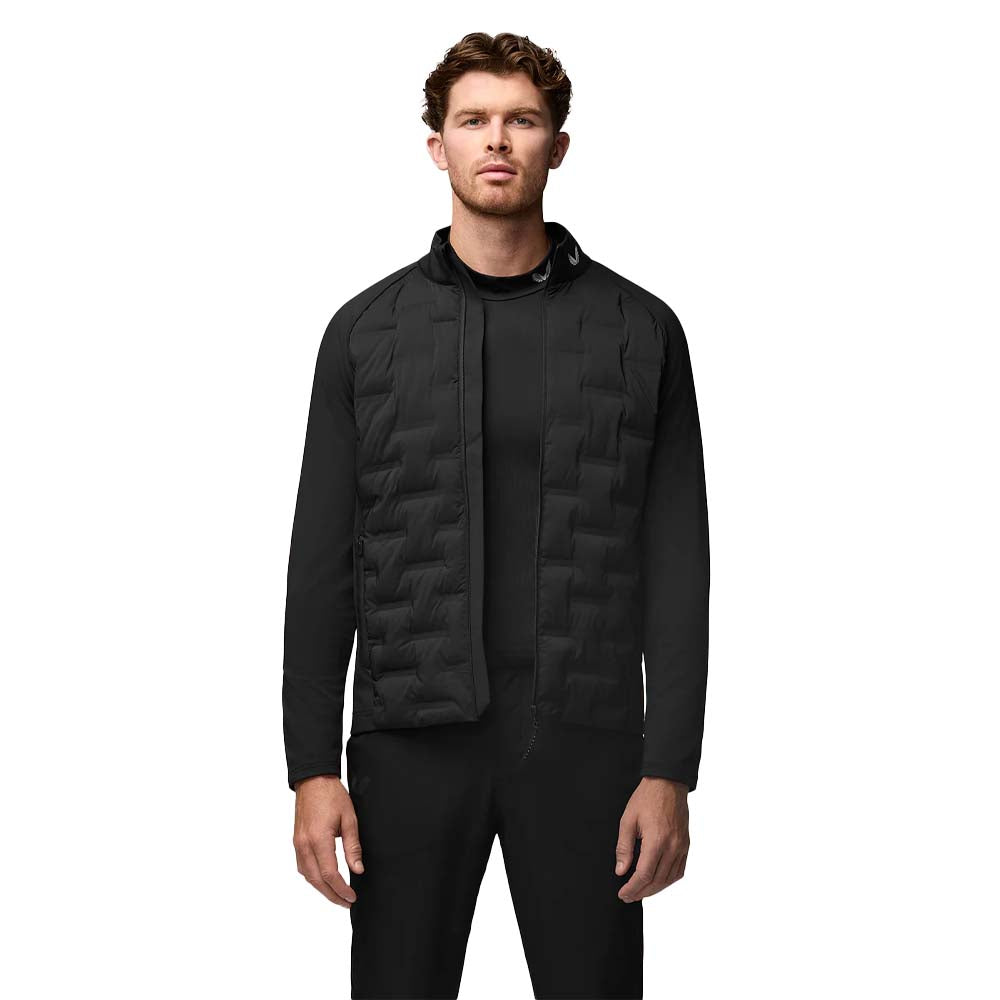 Castore Pinnacle Mens Hybrid Golf Jacket 2025 - Black / Mid Grey