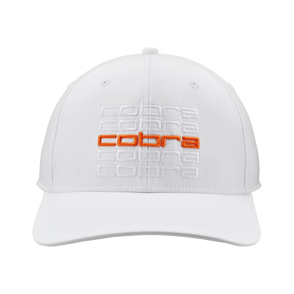Cobra Repeat Golf Cap - White Glow / Rickie Orange
