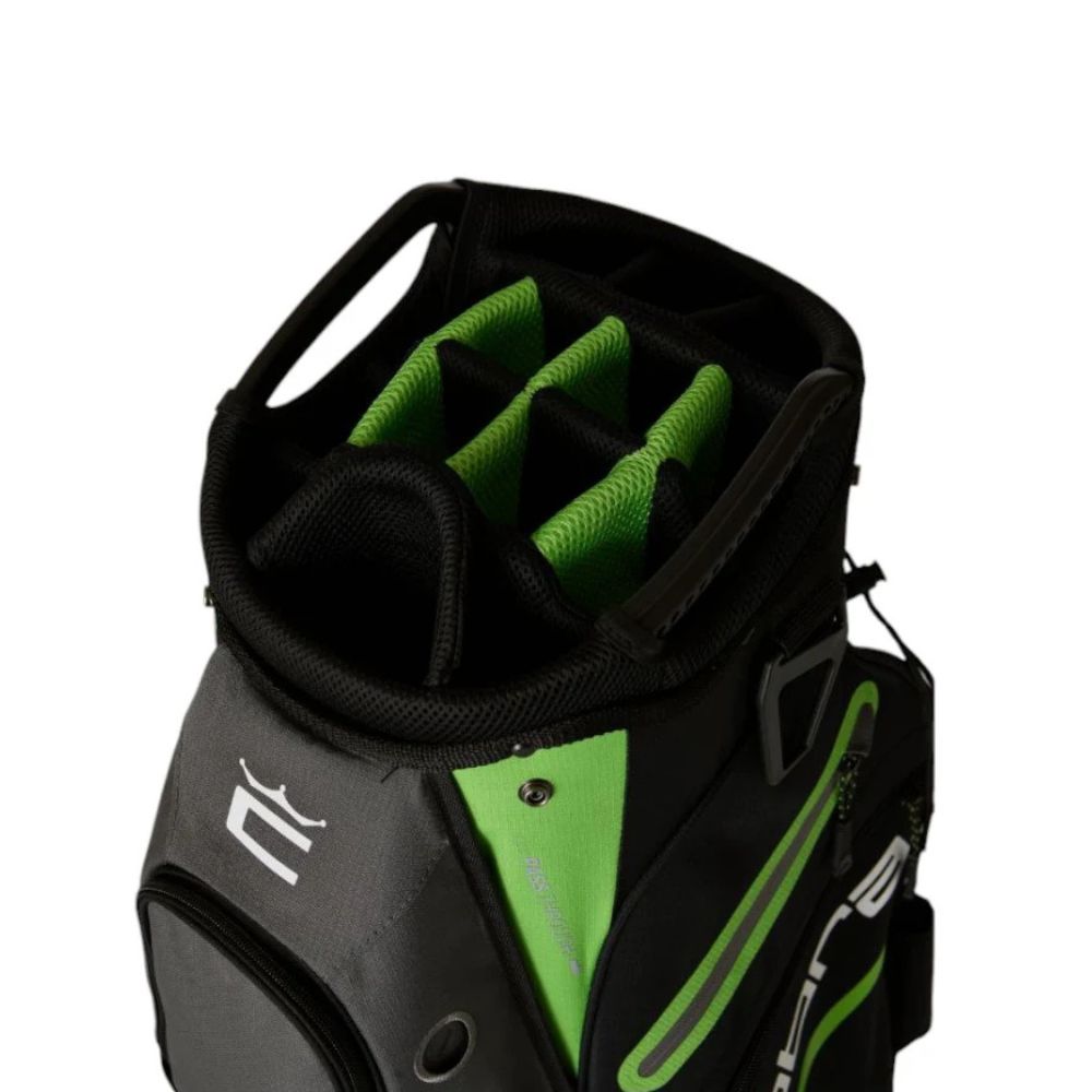 Cobra Signature Golf Cart Bag - Black / Grey / Fluoro Green
