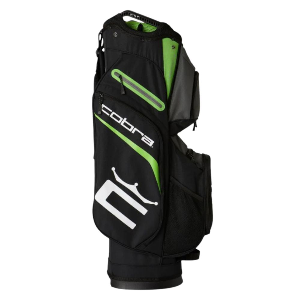 Cobra Signature Golf Cart Bag - Black / Grey / Fluoro Green