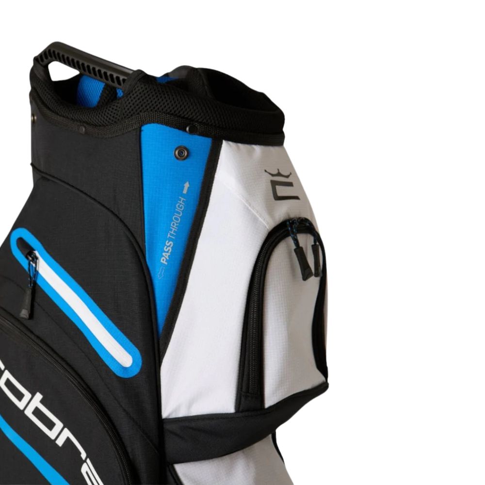 Cobra Signature Golf Cart Bag - Black / White / Vivid Blue