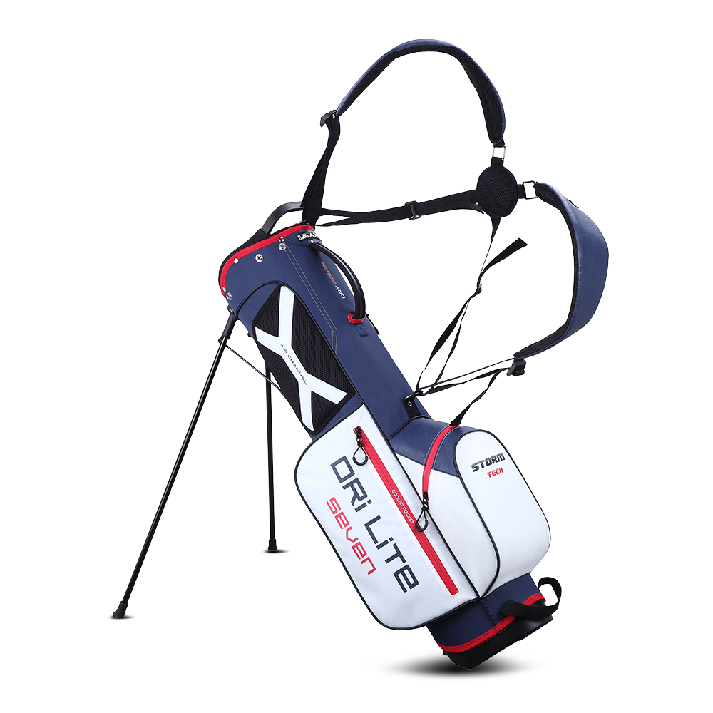 Big Max Dri Lite Seven G Golf Stand Bag 2024 - White Navy Red   