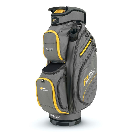 Powakaddy DLX Lite Golf Cart Bag 2024 - Gun Metal Yellow Trim Gun Metal / Yellow Trim  