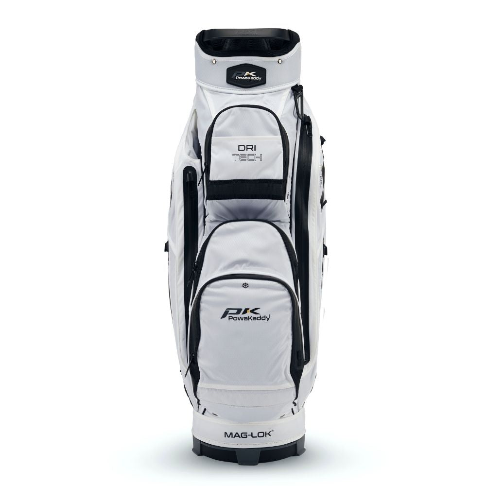 PowaKaddy Dri Tech Golf Cart Bag 2024 - White Black   