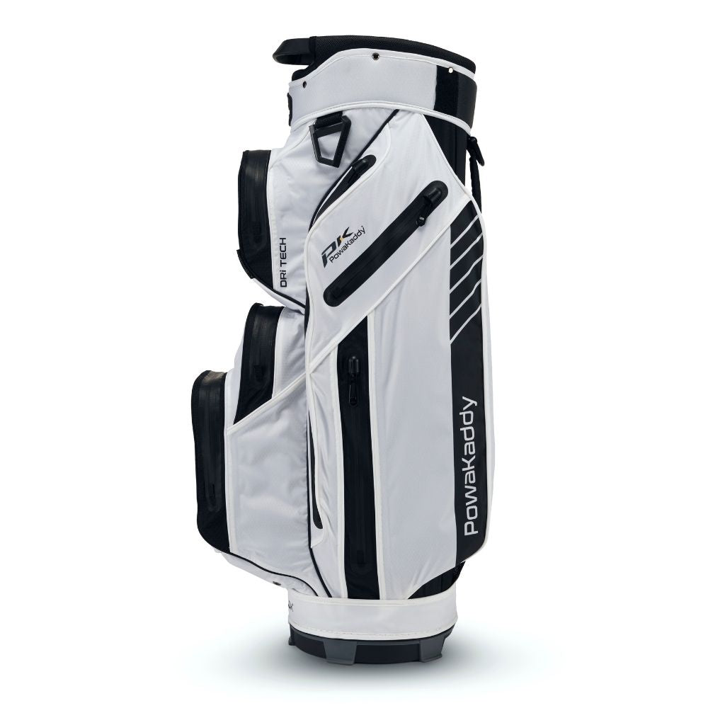 PowaKaddy Dri Tech Golf Cart Bag 2024 - White Black   