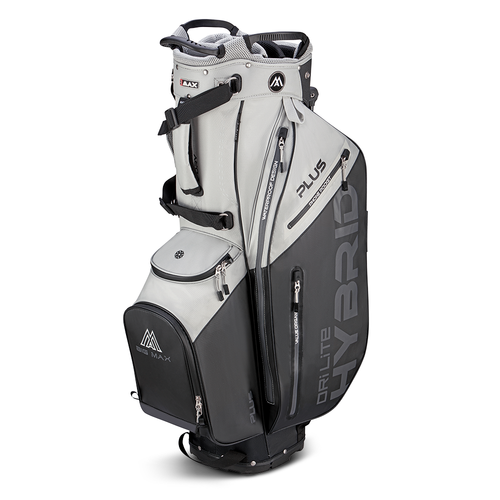 Big Max Dri Lite Hybrid Plus Golf Stand Bag - Grey / Black